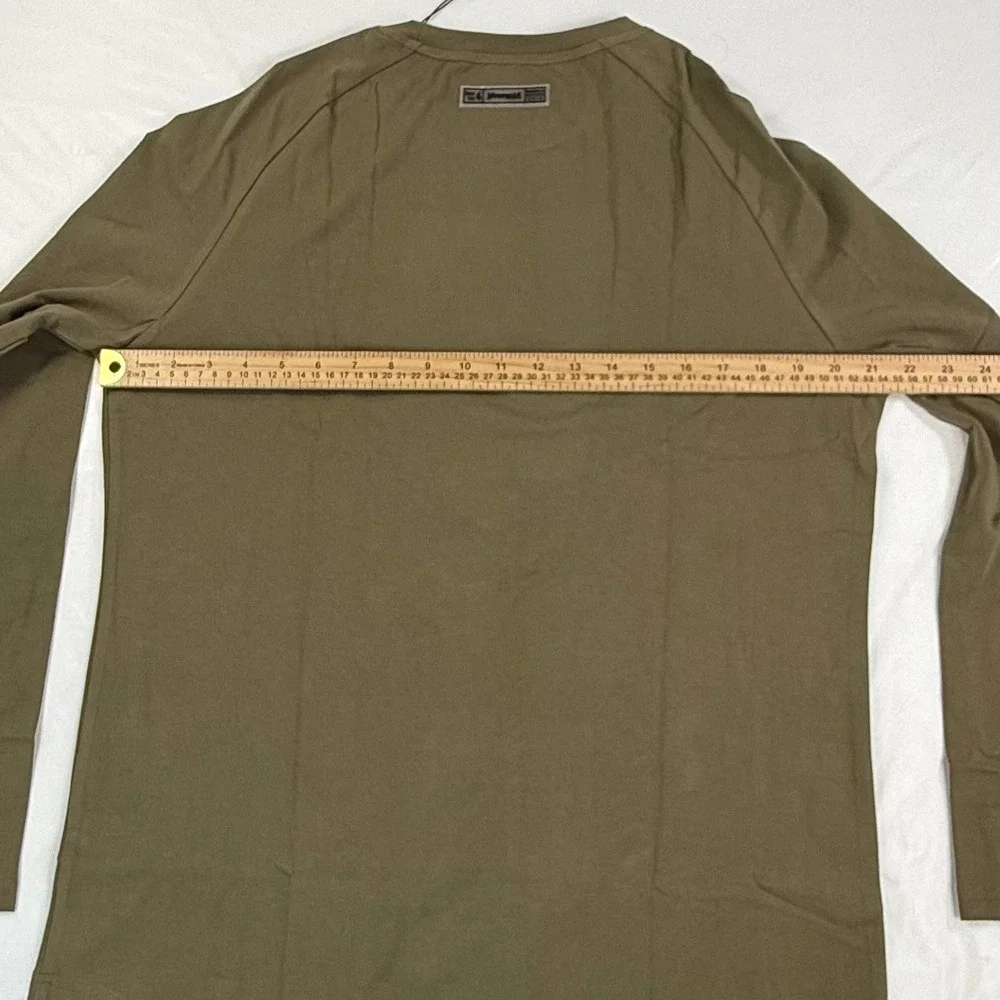 YoungLA 410 Mens Long Sleeve Shirt Olive Green Medium NWT - Picture 4 of 8
